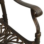 vidaXL Ensemble manger de jardin 5 Pièces bronze aluminium coulé