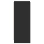 vidaXL Buffet avec LED noir 77x34x85 cm bois d'ingénierie