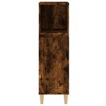 vidaXL Armoire de bain chêne fumé 30x30x100 cm bois d'ingénierie