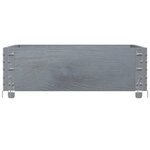 vidaXL Jardinière gris 80x60 cm bois massif de pin