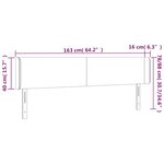 vidaXL Tête de lit avec oreilles Blanc 163x16x78/88 cm Similicuir