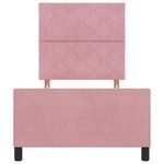 Cadre de lit vidaXL Rose 90x200 cm Velours
