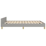 vidaXL Cadre de lit avec tête de lit Gris clair 140x190 cm Tissu