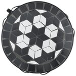 vidaXL Supports pour plantes 3 Pièces noir et blanc céramique