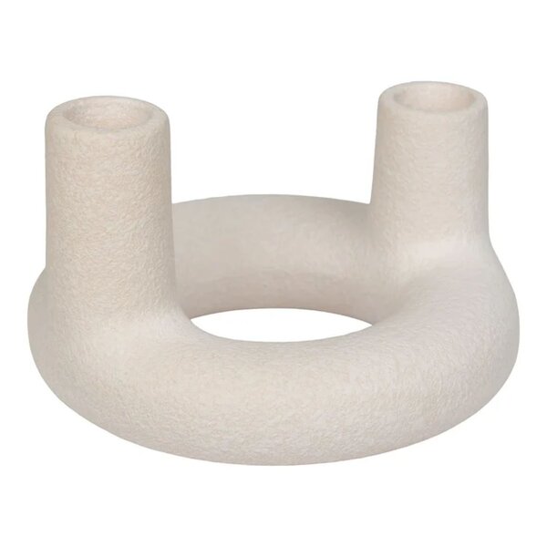 Bougeoir céramique beige ø 13 x 85 cm