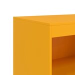 vidaXL Buffet jaune moutarde 67x39x107 cm acier