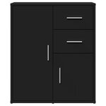 vidaXL Buffet noir 60x31x70 cm bois d'ingénierie