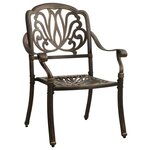 Ensemble de bistro jardin meuble extérieur terrasse 3 pièces aluminium coulé bronze 02_0013503