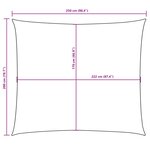 vidaXL Voile de parasol tissu oxford rectangulaire 2x2 5 m blanc