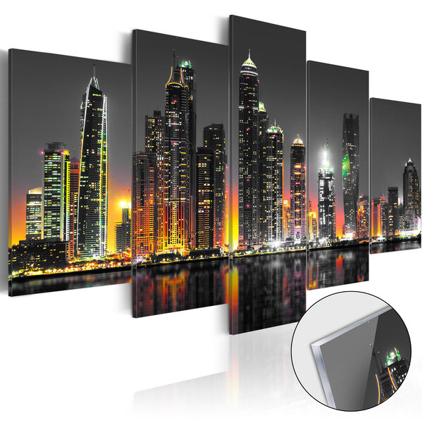 Tableau sur verre acrylique - desertic city [glass] l x h en cm 100x50