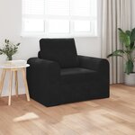 vidaXL Canapé Lit au Sol 2-en-1 Noir 98x71x83 cm Velours