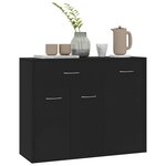 vidaXL Buffet Noir 88x30x70 cm Bois d'ingénierie