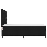 vidaXL Lit à sommier avec matelas noir 140x200 cm en tissu