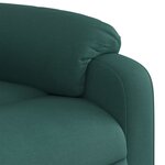 vidaXL Fauteuil inclinable Vert foncé Tissu