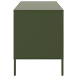 vidaXL Meubles TV 2 Pièces vert olive 68x39x50 5 cm acier laminé à froid