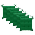 vidaXL Chaises pliables d'extérieur lot de 6 et coussins Bois d'acacia