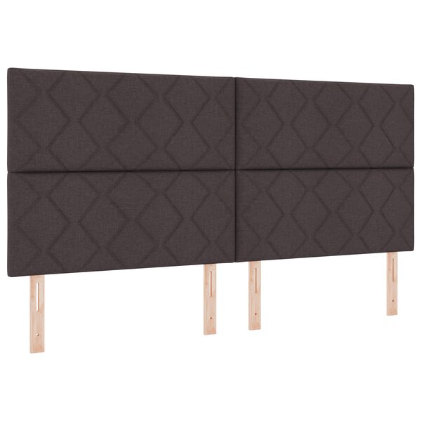 vidaXL Tête de lit Blocs en Diamant Marron Foncé 200 cm Tissu