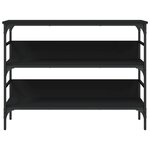 vidaXL Table console noir 100x32x75 cm bois d'ingénierie
