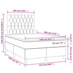 vidaXL Sommier à lattes de lit avec matelas rose 120x190 cm velours