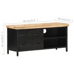 vidaXL Meuble TV 90x30x41 cm Bois de manguier brut