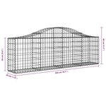 vidaXL Paniers à gabions arqués 11 Pièces 200x30x60/80 cm Fer galvanisé