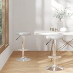 vidaXL Tabourets de bar lot de 2 gris similicuir