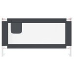 vidaXL Barrière de sécurité de lit d'enfant Gris foncé 160x25 cm Tissu
