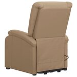 vidaXL Fauteuil de massage Cappuccino Similicuir