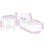 Ensemble de salon de jardin vidaXL 3 pièces gris clair HDPE