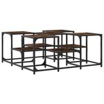 vidaXL Table basse chêne fumé 91x91x40 cm bois d'ingénierie