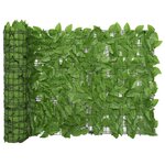 vidaXL Brise-vue de balcon avec feuilles vert 600x75 cm