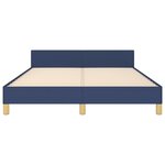 vidaXL Cadre de lit avec tête de lit Bleu 140x190 cm Tissu
