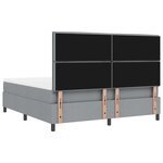 vidaXL Lit à Ressorts avec Matelas & LED Gris Clair 180x200 cm Tissu
