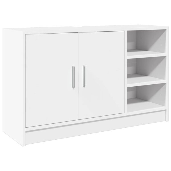 vidaXL Armoire d'évier blanc 90x29x55 cm bois d'ingénierie