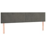 vidaXL Têtes de lit 2 Pièces Gris foncé 100x5x78/88 cm Velours