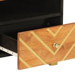 vidaXL Table basse marron et noir 80x54x40 cm bois de massif manguier