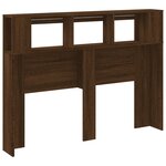 vidaXL Tête de lit à LED chêne marron 140x18 5x103 5cm bois ingénierie