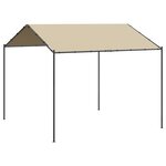 vidaXL Tente à auvent beige 4x4 m acier et tissu