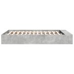 vidaXL Cadre de lit sans matelas gris béton 140x200 cm