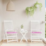 vidaXL Coussins de chaise de jardin lot de 2 rose 40x40x4 cm tissu
