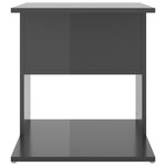 vidaXL Table d'appoint gris brillant 45x45x48 cm bois d'ingénierie