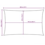 vidaXL Voile de parasol tissu oxford rectangulaire 5x8 m orange