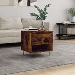 vidaXL Table basse chêne fumé 50x46x50 cm bois d'ingénierie