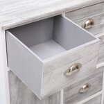 vidaXL Buffet avec 10 tiroirs Gris 113x30x79 cm Bois