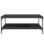 vidaXL Table basse noir 100x100x40 cm bois d'ingénierie