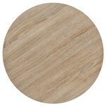 vidaXL Table de bistro MDF et acier Rond 60 x 75 cm Couleur de chêne