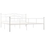 vidaXL Cadre de lit sans matelas blanc métal 180x200 cm