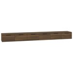 vidaXL Armoires murales 2 Pièces Chêne marron 102x30x20 cm