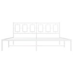 vidaXL Cadre de lit métal sans matelas et tête de lit blanc 180x200 cm