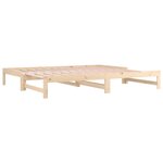 vidaXL Lit coulissant 2x(80x200) cm Bois de pin massif